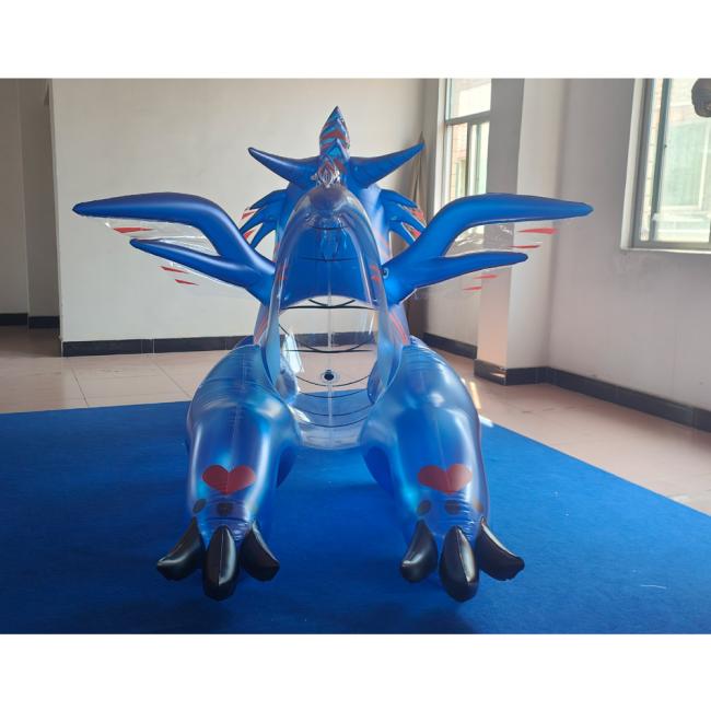 Factory price 3m long advertising inflatable transparent wind dragon