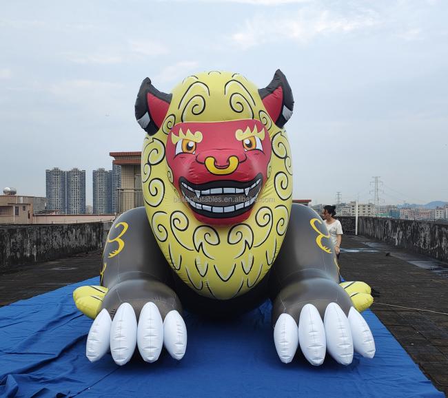 BeiLe Customized New PVC Squeak inflatable guardian lion for sales