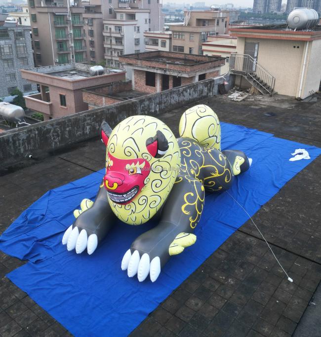 BeiLe Customized New PVC Squeak inflatable guardian lion for sales