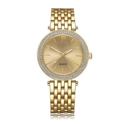 China Special Luxury Brass Wrist Watch , 3 ATM Women'S Gold Watch With Diamonds for sale