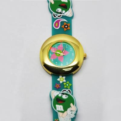 China 3D Cartoon Kids Waterproof Watch With Alloy Case And Silicone Band for sale