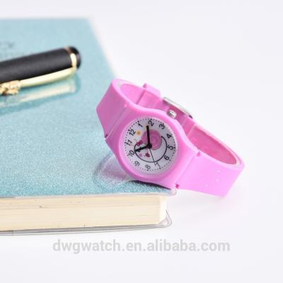 China Pink Color Kids Waterproof Watch China / Japan Movt For Birthday Gift for sale