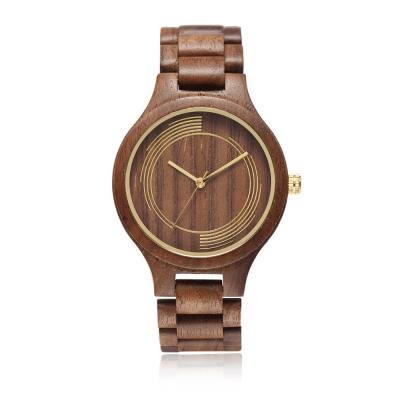 China Fashion Dress Wooden Quartz Watch Minimalist Design For Christmas Gift for sale