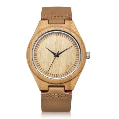 China Natural Maple Wood Watch Custom Own Logo With Genuine Leather Strap for sale