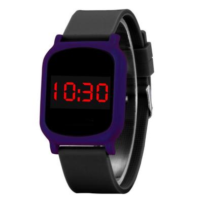 China Colorful Square Led Watch Touch Screen With Chinese Electronic Movement for sale