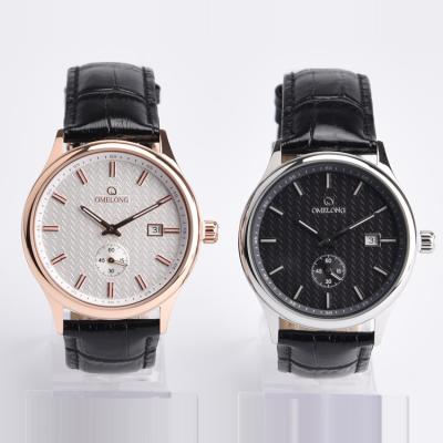 China Customized Color Automatic Mens Wrist Watches With Leather Strap Band for sale