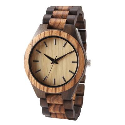 China Wood Watches Men's Nature Wooden Bamboo Quartz Wrist Watch Wooden Band Men Watches for sale