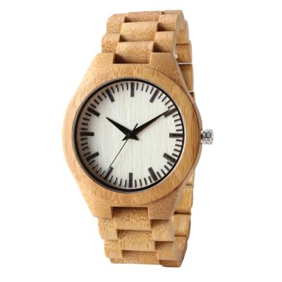 China Dropshipping Eco Friendly Bamboo Wrist Watch Engraved With Japan Quartz Movement for sale