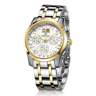 China Casual Mens Quartz Watch Chronograph Water Resistant Fashion Steel Wrist Watches for sale