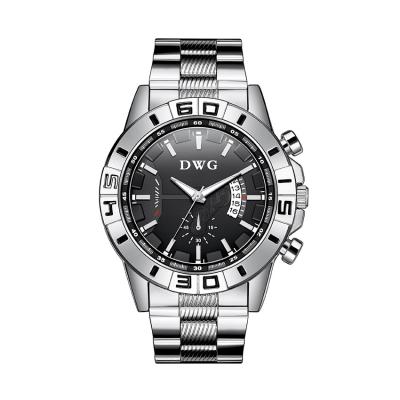 China Chronograph Mens Quartz Watch SS Strap 42mm Case Calendar Wrist Watch for sale