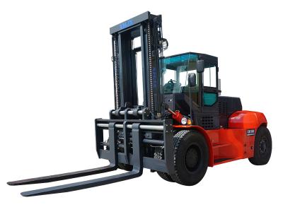 China Mechanical Heavy Duty Forklift Truck 16T Lift Diesel Truck With Cabin for sale