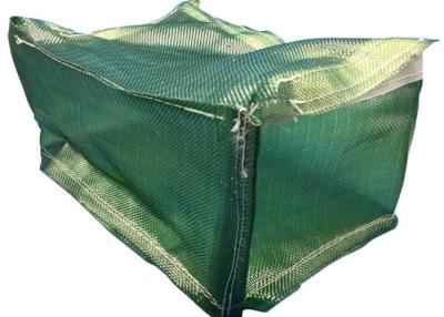 China Waterproof 1*1*1m Woven Geotextile PET Gabion Bag ISO SGS for sale