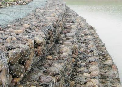 China 2mm Hex 1x1x0.5m Galvanised Steel Gabion Cages For Dam Protection for sale