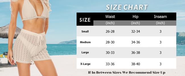 Womens Crochet Cover Up Shorts
