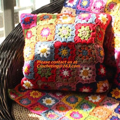 China crochet lace blanket for warm crochet table cloth sofa blanket sierran blanket carpet mats colorful design for sale