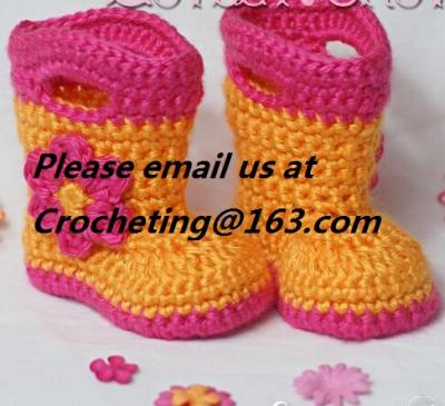 China New shoes for baby girl 12 colors knitted booties Newborn crochet booties baby moccasins first walker shoes for sale