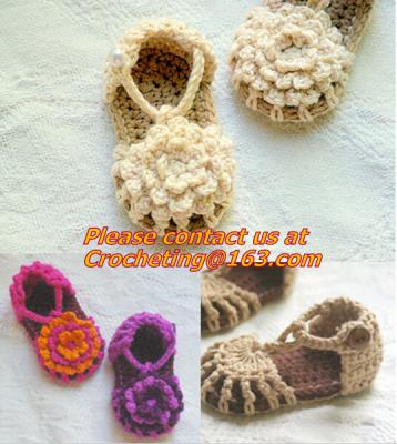 China Baby Boy Girl Infant Knit Shoes Handmade Crochet Booties for sale
