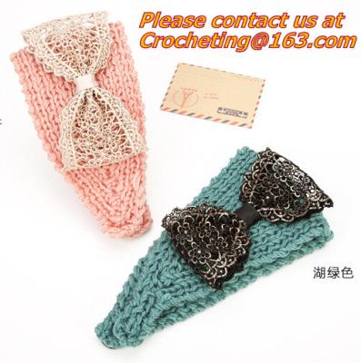 Chine Les femmes ont tricoté quantuty mélangé par ténia fait main et la couleur de bandeau de crochet de bandeau à vendre