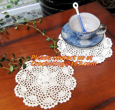 China square crochet decoration, mat, small flower heat insulation pad doily pad, fashion table for sale