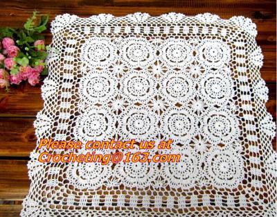 China round crochet tablecloth white round tablecloths, Corcheted Lace Table linen, Tablecloth for sale