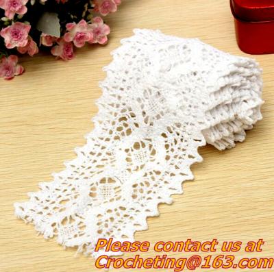 China 5.5cm Good quality white cotton lace, trimming lace,crocheted lace for diy,garment accesso for sale