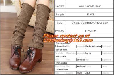 China winter leg warmers loose socks wool blend button down pierced decoration boot socks fashio for sale