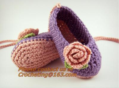 China Crochet Baby, Booties, Socks Knitted, Newborn Loafers Shoes Plain Infant Slippers Footwea for sale