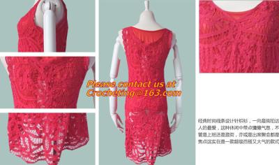 China clothing summer Hollow out belt sexy knitted crover up crochet beach dress robe femme sund for sale