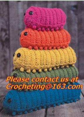 China Nice colorful hand Knitting toys,Wholesale Knitted Kids Doll,crochet caterpillar toy for sale