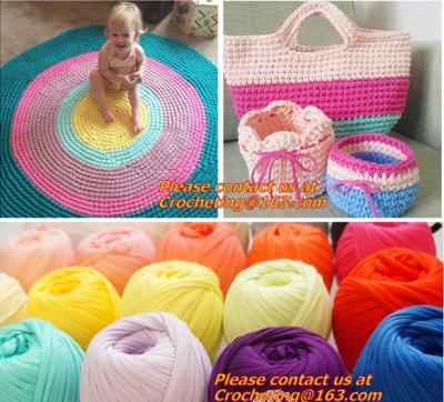China handmade knitted cushion carpet, basket, hat lanyards, cloth tape, cloth thread cotton rop for sale