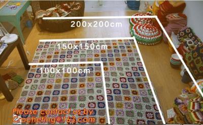 Chine La couverture faite main de marguerite de crochet de crochet de campagne, jet couvrant tricoté par cachemire, sofa a tissé à vendre
