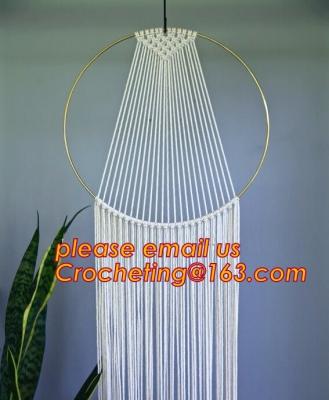 Chine Macrame Wall Art Hanging Tapestry Wedding Decoration with Lace Fabrics, MACRAME CUSHION COVER, MACRAME HAND BAND à vendre