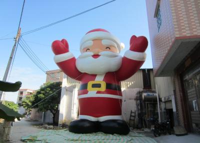 China Attractive Outdoor Inflatable Christmas Decorations Blow Up Santa Claus 8mH for sale