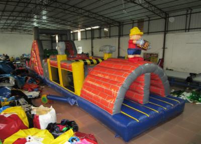 China Commercial inflatable obstacle courses construction worker inflatable obstacle courses inflatable builder courses for sale