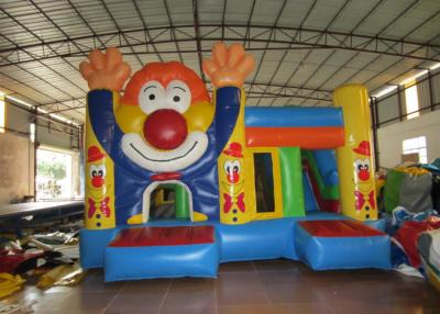 China Da tela impermeável combinado inflável do PVC da casa do palhaço de circo palhaço inflável que salta o palhaço inflável clássico combinado bouncy à venda