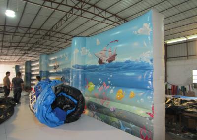 China Digital Paintingbounce House Indoor Playground , Undersea World Blow Up Playhouse for sale