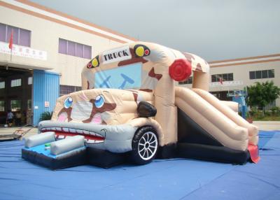 China Best sale commercial inflatable truck bouncer for kindergarten waterproof PVC inflatable truck jumping house for sale