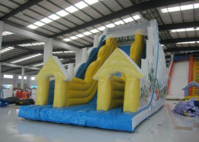 China Snow Mountain Big Inflatable Water Slides , Amusement Park Commercial Grade Water Slide for sale