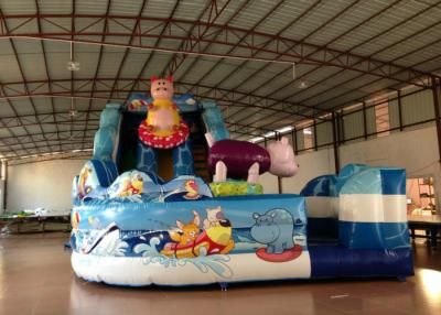 Chine Glissière élevée 6 colorés x 9 x 6m de glissière faite sur commande d'Inflatables de parc d'attractions à vendre