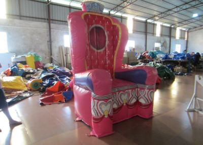 China Pink Inflatable Airtight princess the chair on sale sealed inflatable decoration for sale