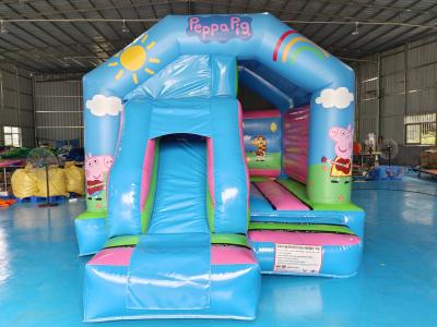 China Commercial Outdoor Bouncer Infant Games Peppa Pig Cartoon Inflatable Bounce House With Slide Inflatable Combo For Kids à venda