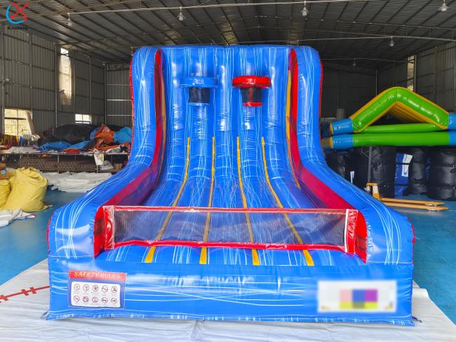 Additional view of inflatable basketball toss game