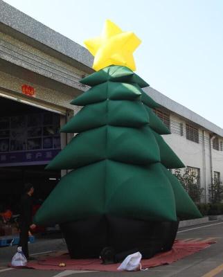 China Green PVC Coated Nylon Advertising Inflatable Chrismas Tree For Decoration for sale