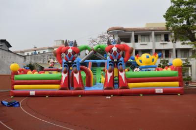 China Parque inflável colorido do divertimento do avião do rato do divertimento da cidade inflável gigante do divertimento do robô / PVC à venda