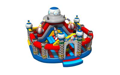 China Spaceship Themed Inflatable Fun City Round Shape For Amusement Park New Design Inflatable Big Fun City for sale