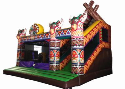 China Inflatable Indian type jump house PVC inflatable bouncer colourful inflatable combo house for kids under 15 years old for sale