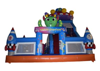 China Big Inflatable Space Station Fun City , Inflatable Space Site Amusement Park Jumping House for sale