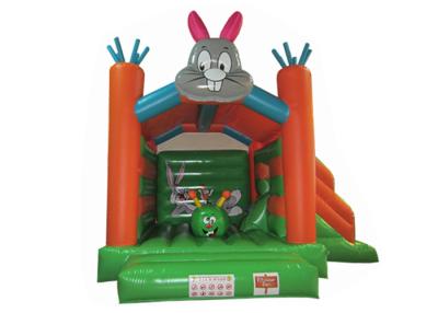 China Carotte / Rabbite Combo Inflatable Jump House Strong Pvc Fire Resistance For Backyard for sale
