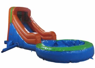 China Single slide inflatable water slide small inflatable water slide with pool for kids for sale