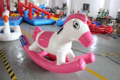 China Soft Pvc 0.9mm Inflatable Horse Rocking Pony Toys Animal for sale
